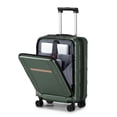 thumbnail image 4 of YYAo Luggage Set, Suitcase Set, Travel Luggage,Carry On Luggage 22 X 14 X 9 Airline Approved, Abs+Pc 20 Inch Luggage With Front Compartment,Dark Green Color, 4 of 6