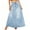 Light blue, variant on High Waist Women Casual A Line Long Denim Skirt with Pocket