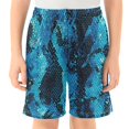 thumbnail image 2 of BZSMCE Adjustable Drawstring Casual Shorts With Blue Python Pattern Pattern, 2 of 9