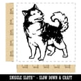 thumbnail image 2 of Curious Alaskan Malamute Dog Square Rubber Stamp Stamping Scrapbooking Crafting - Large 2.75in, 2 of 7