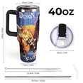 thumbnail image 3 of Anime Demon Slayer Car Cup Tumbler with Handle & Straw 40Oz Cupholder Water Bottle Insulated Stainless Steel Cup, 3 of 8
