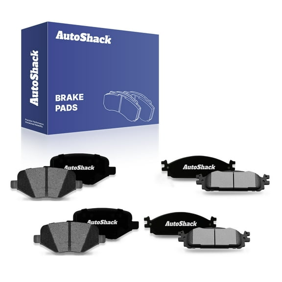 AutoShack Front & Rear Ceramic Brake Pad Set Replacement for 2011-2019 Ford Explorer 2010-2019 Ford Taurus 2009-2011 Lincoln MKS 2010-2015 Lincoln MKT 8-PC