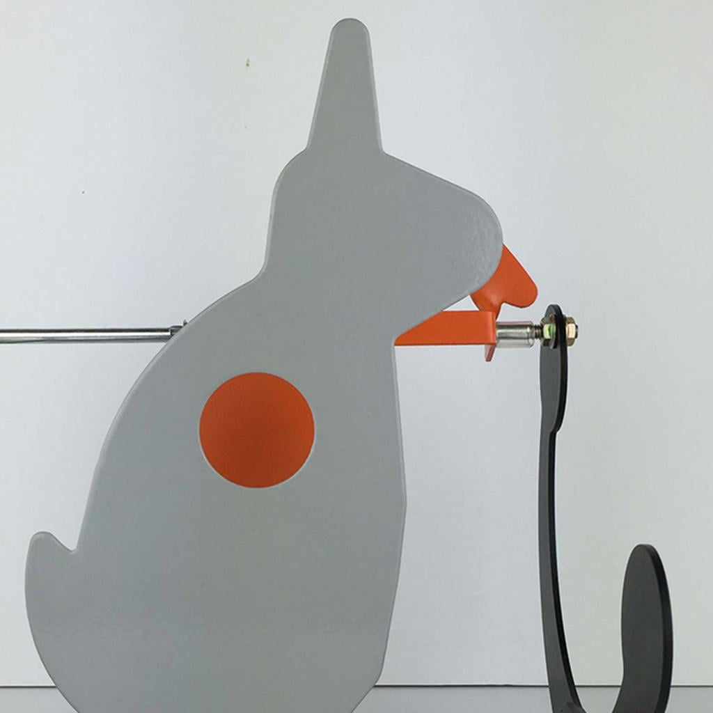 Cible De Tir Auto-réparatrice Compacte - Support En Acier Inox - Pour Entraînement Chasse/loisir - Noir Et Orange