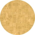 thumbnail image 1 of Ahgly Company Indoor Round Abstract Brown Modern Area Rugs, 8' Round, 1 of 4