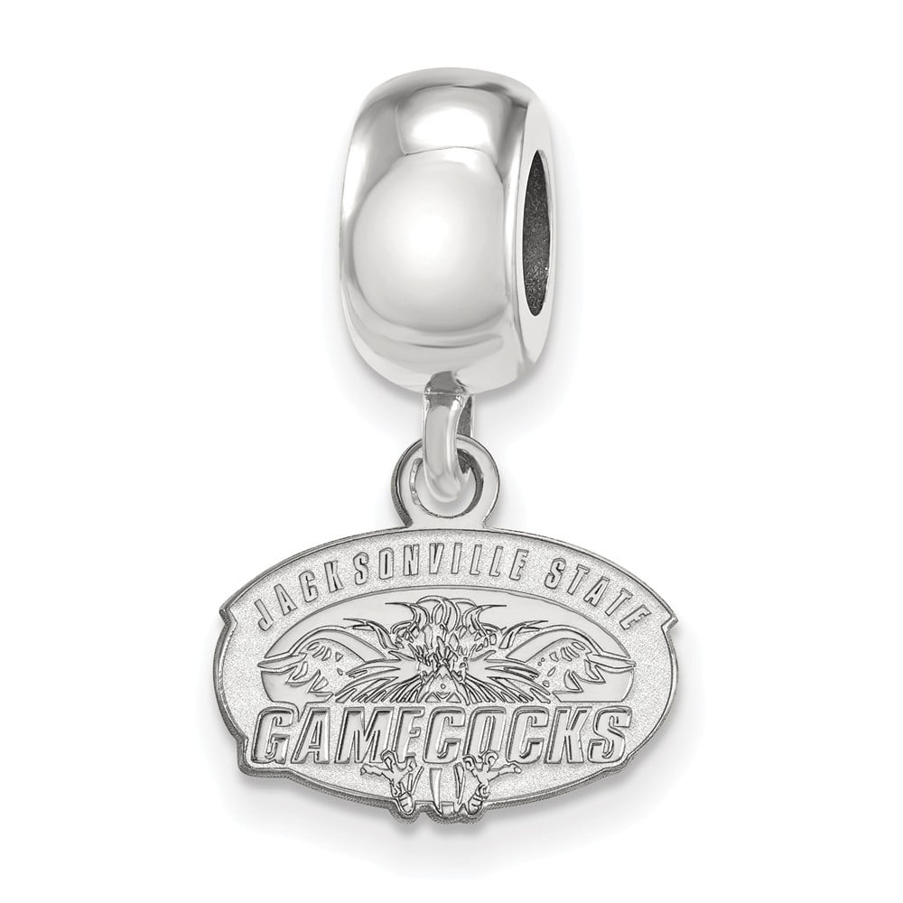 925 Sterling Silver Rhodium-plated Laser-cut Iowa State University XS Pendant