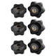 thumbnail image 4 of Paquete de 10 Tuercas de Cabeza de Goma para Apretar A Mano con Forma de Flor de Ciruelo, Tuercas de Mariposa Negras, Tuercas de Mariposa Mecánicas con Forma de Estrella M10, 4 of 5