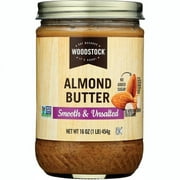 Woodstock Smooth Almond Butter, Unsalted, 16 Oz, 1 Count