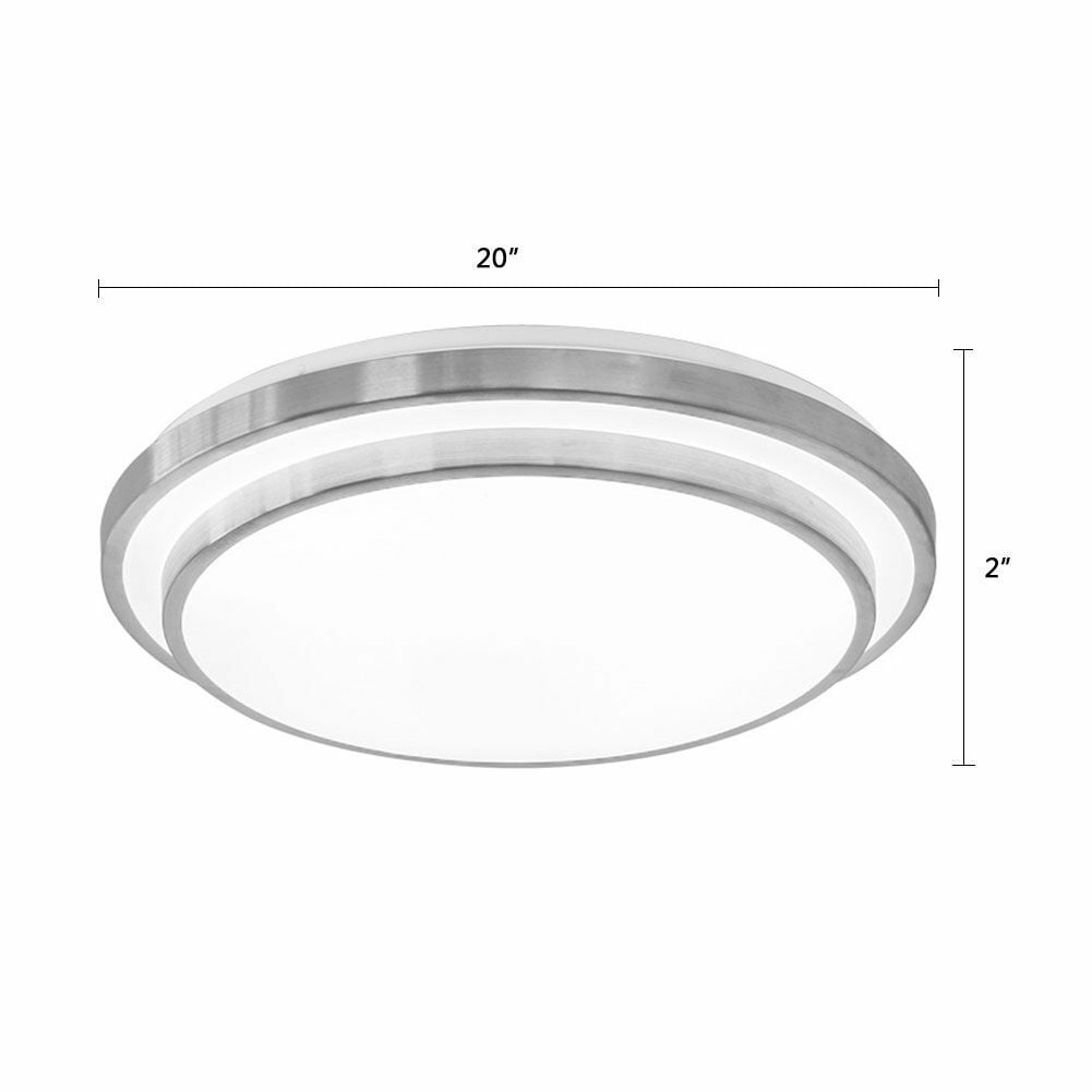 20" LED Ceiling Light Modern Ceiling Lamp Round Flush Mount Lighting Fixture 110V 35W for Bedrooms, Living Rooms, Dining Rooms