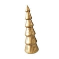 thumbnail image 3 of CarpNettore Wooden Artificial Christmas Tree Christmas Decoration Figurine Small Tabletop Xmas Tree for Outdoor Mantel Window Shelf Party Gold 11x11x34cm, 3 of 7