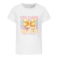 thumbnail image 4 of oqasdz Girls 100 Days of School Shirt Graphic Short Sleeve Back To School Top Tee Cute Round Neck Shirt Comfortable Fit Casual Outdoor, 4 of 4