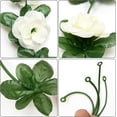 thumbnail image 5 of 6 guirnaldas de flores artificiales, flores artificiales de peonía falsa con hojas verdes, rosas falsas colgantes para boda, hogar, hotel, oficina, 5 of 5