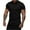 Black, variant on Casual Men's Muscle Fit Dress Shirts Short Sleeve Athletic Fit Button Down Shirts(Navy,L)