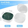 thumbnail image 2 of TIHYWR Retainer Case with Mirror & Ventilation - Night Guard & Orthodontic Aligner Case, Dark Green Leaves, 2 of 7