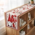 thumbnail image 6 of Table Runners 72 Inches Long Dress Scarves, Valentine's Day Farmhouse Kitchen Table Runner, Coffee Tablerunners, Red Gnomes Love Balloon Rose Trees 14x72 Inch, 6 of 9