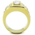 thumbnail image 2 of IP Gold(Ion Plating) Stainless Steel Ring with AAA Grade CZ in Clear for Women Clear Stone Color Style TK2045 Size 8, 2 of 3