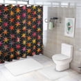 thumbnail image 7 of Orinice  Tropical Shower Curtain, Exotic Birds of Paradise Flower Silhouettes Hawaii Nature, Cloth Fabric Bathroom Decor Set with Hooks,  60x72, 7 of 7