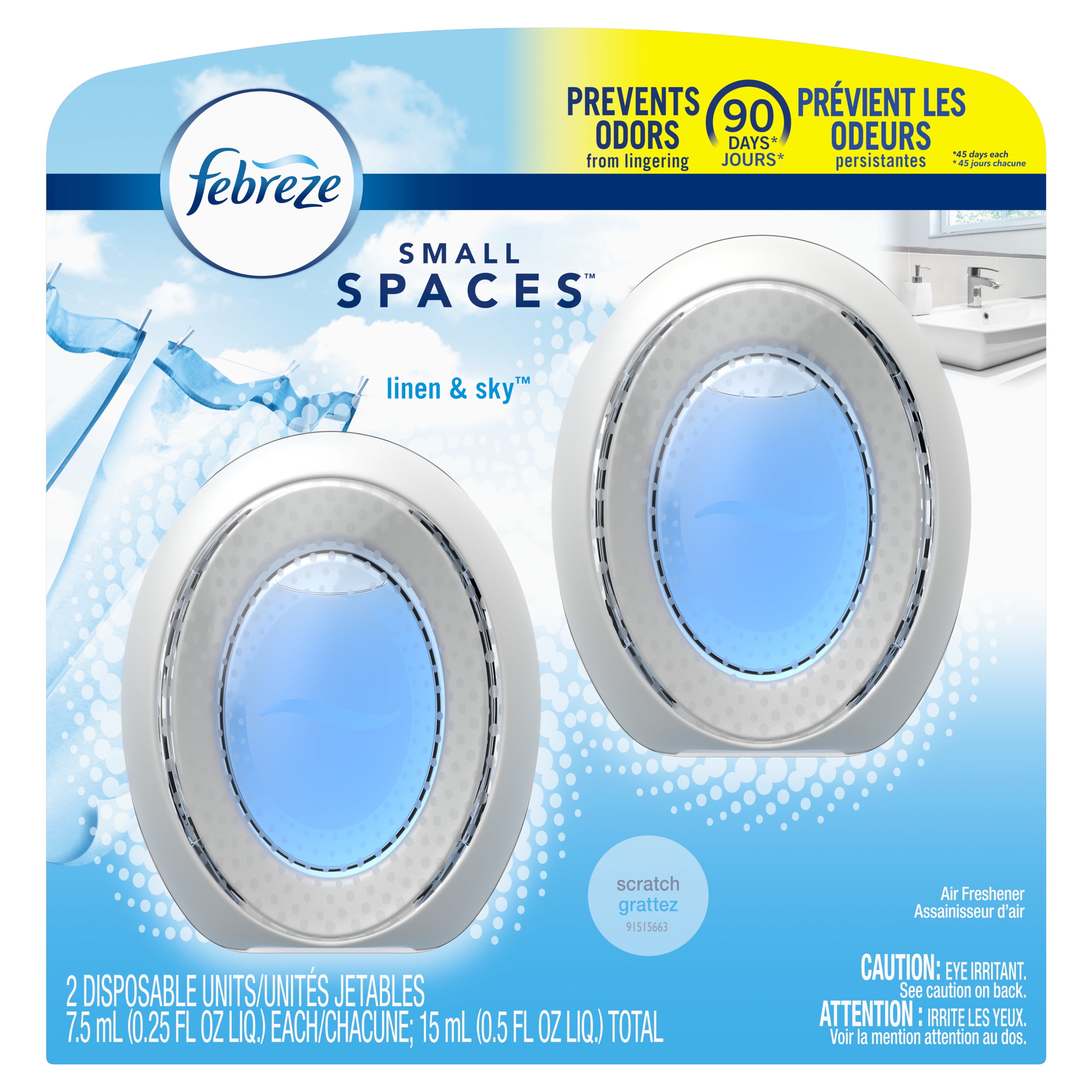Febreze Small Spaces Air Freshener Linen Sky 2 Ct Walmart Com Walmart Com