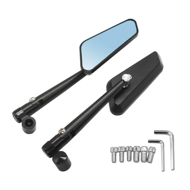 Espejos retrovisores laterales para motocicleta CNC ajustables para la mayoría de las motocicletas, bicicletas de calle, accesorios de vidrio kusrkot Espejos laterales