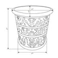thumbnail image 6 of Powell Kersey Carved Wood Round Indoor End Table, 17" Tall, White, 6 of 6