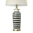 thumbnail image 5 of Ember Interiors Ceramic Table Lamp, Black and White Striped, 5 of 5