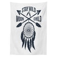 thumbnail image 3 of Ambesonne Stay Wild Tablecloth Rectangular Table Cover, Feather Arrows, 60"x84", Dark Night Blue, 3 of 4