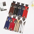 thumbnail image 6 of Eoperou Unisex Elastic Strap Suspenders Y-Back Braces Solid Color Anti-break Wedding Suit Adjustable Strap Party Daily Accessory, 6 of 7