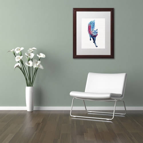 Trademark Fine Art 'Lupus Lupus I' Canvas Art by Robert Farkas, White Matte, Wood Frame