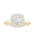 thumbnail image 4 of Rosec Jewels Moissanite Halo Engagement Ring for Women (D-VS1 Quality), 14K Yellow Gold, US 10.00, 4 of 8