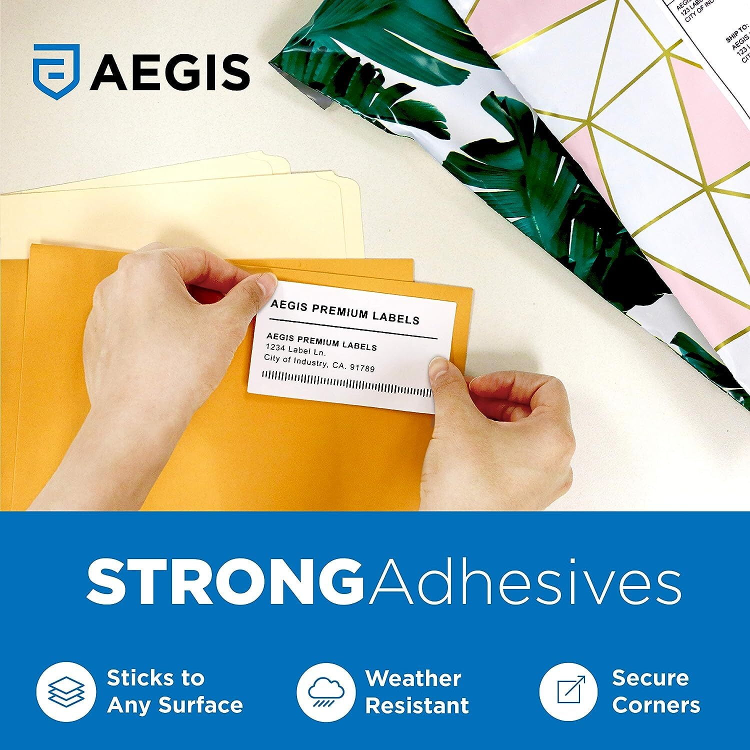 Aegis Adhesives - Compatible Label Replacement for Brother DK-1209 (1.1" X 2.4”) Address & Barcode, Use with QL Label Printers - 12 Rolls + 1 Frame