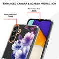 thumbnail image 4 of SaniMore for Samsung Galaxy A13 5G Case, Flexible TPU Magnetic Cover Support Wireless Charging Slim Flower Grass Pattern Shockproof Protective Shell for Ladies Women Girls, Purple Flowers, 4 of 9