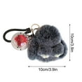 thumbnail image 1 of Car Key Chain,New Model Handmades Soft Bunny Pompom Charmss Bunny Car Key Chain Pendant Everlasting Flower Ball, 1 of 6