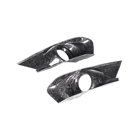 Ikon Motorsports Compatible with 15-17 Ford Mustang S550 Coupe Fog Light Cover Pair - Forged Carbon Fiber