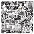 thumbnail image 2 of Set de pegatinas vintage retro en blanco y negro, 50 unidades, Steampunk, 2 of 2