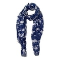 thumbnail image 3 of Peach Couture Chic Trendy Lightweight Animal Print Elephant Wrap Scarf Shawl Blue, 3 of 8