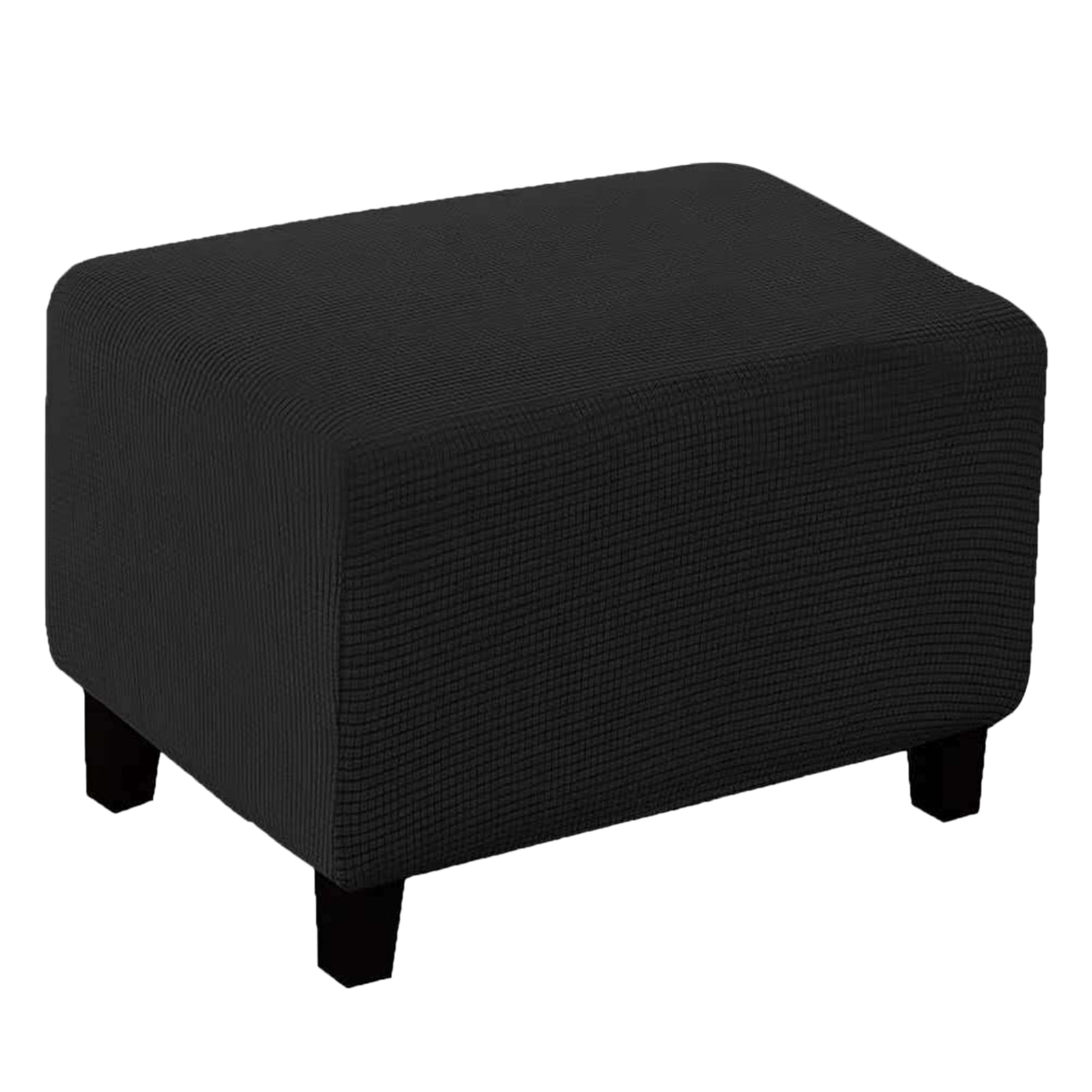Details about   Footstool Slipcover Rectangle Footrest Protector Storage Ottoman Cover Elastic 