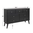 thumbnail image 3 of Prepac Milo Mid Century Modern 7-Drawer Dresser, Black, 3 of 9