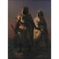 thumbnail image 3 of Niels Simonsen 11x14 Black Modern Framed Museum Art Print Titled - An Arab Family in the Desert (1846 - 1847), 3 of 5