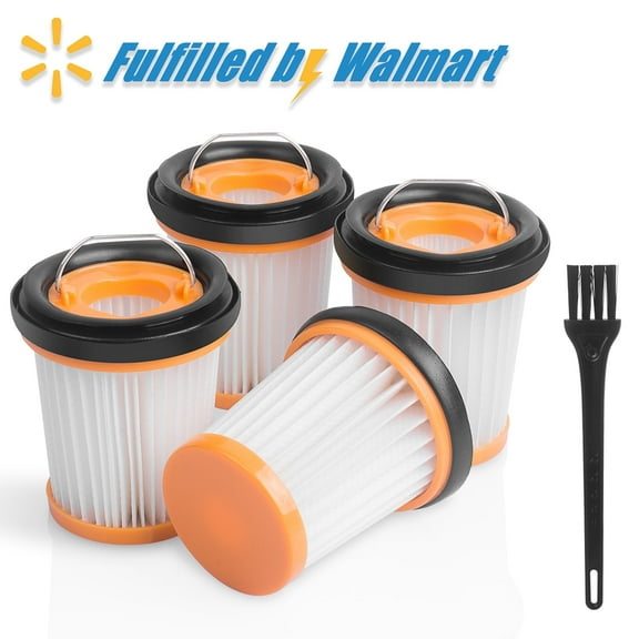 4 Pack Handheld Filters for Shark Wandvac ION W1 S87 Cordless Handheld Vacuum WV200, WV201, WV205, WV220. Compare to Part # XHFWV200