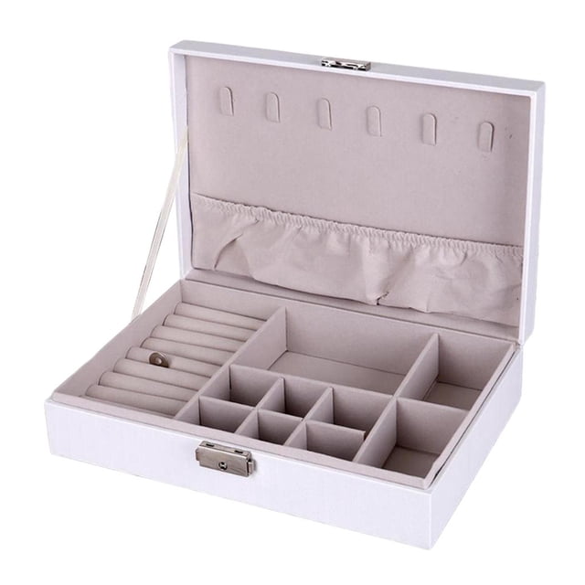 Joyero Organizador Exhibidor Almacenamiento Caja de material cuero para Collar con blanco Macarena Expositor organizador de joyas