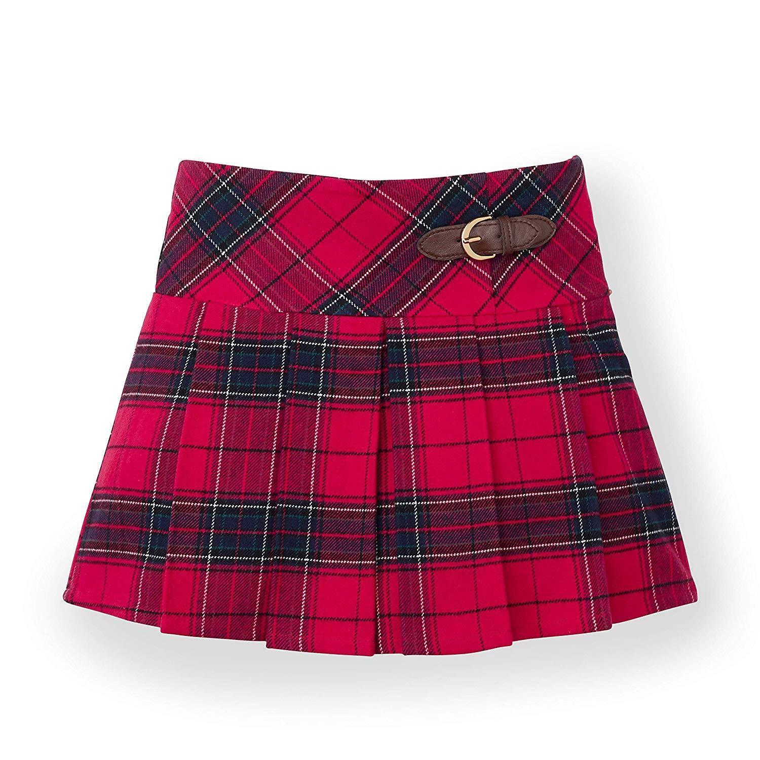 Hope & Henry Girls' Dressy Plaid Skirt 
