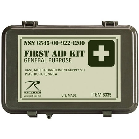 Olive Drab - Military Waterproof General Purpose First Aid Kit - USA