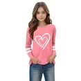 thumbnail image 4 of Sentuca Girls Shirts, Long Sleeve Plush Feel T Shirts, Casual Valentines Day Graphic Tees Size 7 Years, 4 of 5