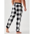 thumbnail image 2 of Men Buffalo Plaid Print Drawstring Waist Pajama Pants, 2 of 5
