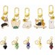 thumbnail image 1 of 20 llaveros esmaltados para perro, 2 estilos, de aleación, con cascabeles y cierres giratorios, colgantes para collar de pata de perro., 1 of 4