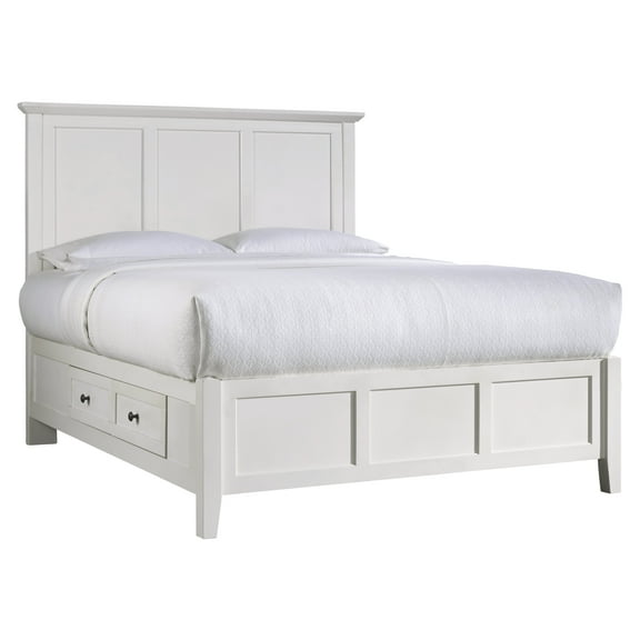Pantego Shaker E King Storage Bed in White Mahogany