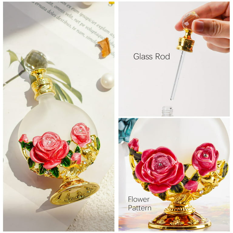 3: Yufeng Refillable Decorative Glass Perfume Bottle W/Fancy Retro
