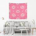 thumbnail image 6 of Pigs Love Heart Tapestry Wall Hanging Tapestries Happy Colorful Hippie Psychedelic Art Polyester Carpet Wall Decorative for Living Room Bedroom 60x51inch Gift Decor, 6 of 7