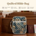 thumbnail image 4 of FOR U DESIGNS Owl Gold Flower Print Bible Cover Case Quilted Bible Carrier Tote Bag Lightweight Protective Church Organizer Holder Bag Christian Bible Accessories Gifts, 4 of 7