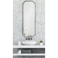 thumbnail image 7 of Kate and Laurel Rhodes Modern Full Length Octagon Wall Mirror, 16 x 48, Black, Decorative Glam Geometric Wall Accent, 7 of 7