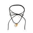 thumbnail image 4 of New Goth Black Velvet Big Heart Pendant Choker Necklace for Women Elegance O8 D2J0, 4 of 8